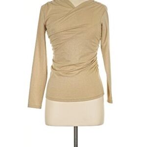 Ann Taylor Tan Long Sleeve Blouse